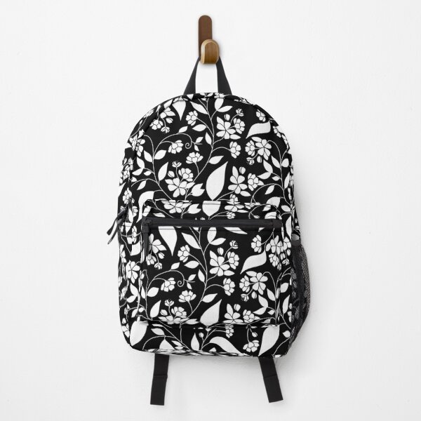 Item preview, floral vines, black and white designed and sold by Sara Frane.