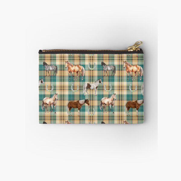 Item preview, Horses Plaid Green 2 designed and sold by Ashley Gagnon.