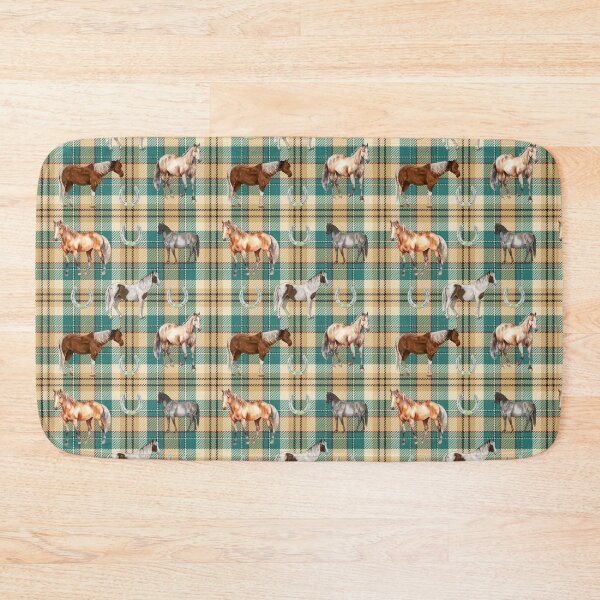 Item preview, Horses Plaid Green 2 designed and sold by Ashley Gagnon.