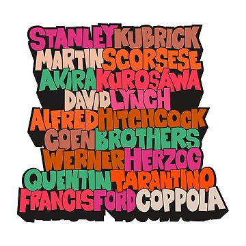 Artwork thumbnail, Best Movie Directors - Blockletter Typo Style Series by Boogosh