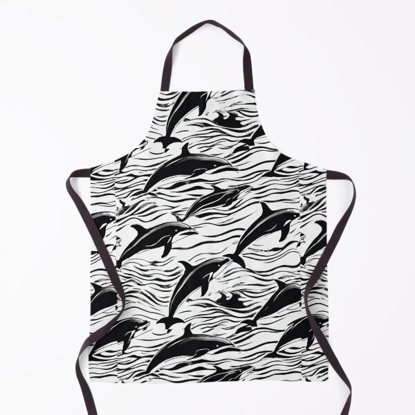 Item preview, Playful dolphins jumping in the waves seamless pattern designed and sold by IssaraStudio.