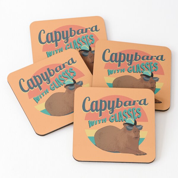 Item preview, Capybara with glasses designed and sold by LicencaPoetica.
