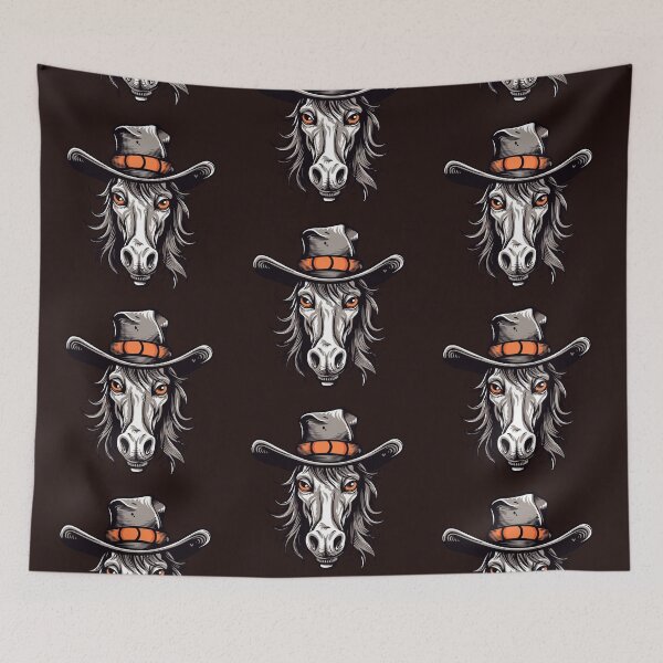 Item preview, Halloween Whimsy with Hat-Wearing Horse designed and sold by DigitalGraphic1.