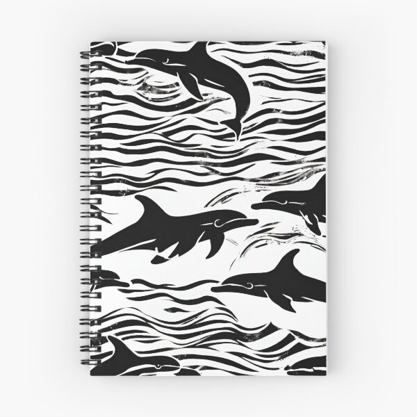 Item preview, Joyful dolphins leaping through ocean waves seamless pattern designed and sold by IssaraStudio.