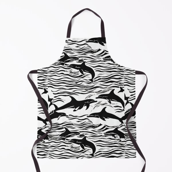 Item preview, Joyful dolphins leaping through ocean waves seamless pattern designed and sold by IssaraStudio.