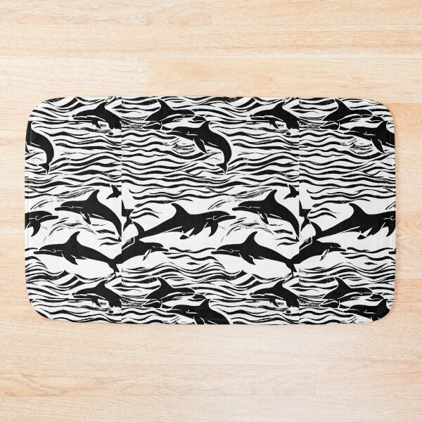 Item preview, Joyful dolphins leaping through ocean waves seamless pattern designed and sold by IssaraStudio.