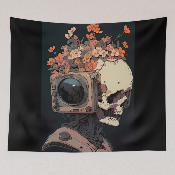 Item preview, new floral cyber skull life designed and sold by ururuty.