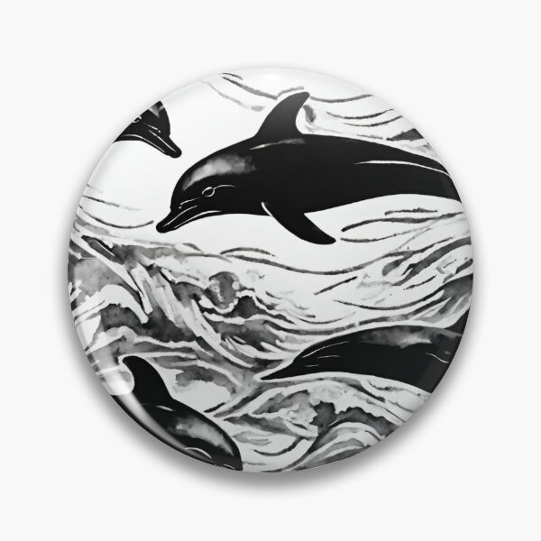 Item preview, Playful dolphins joyfully leaping amid ocean waves seamless pattern designed and sold by IssaraStudio.