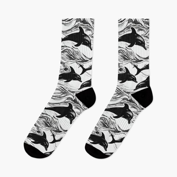 Item preview, Playful dolphins joyfully leaping amid ocean waves seamless pattern designed and sold by IssaraStudio.