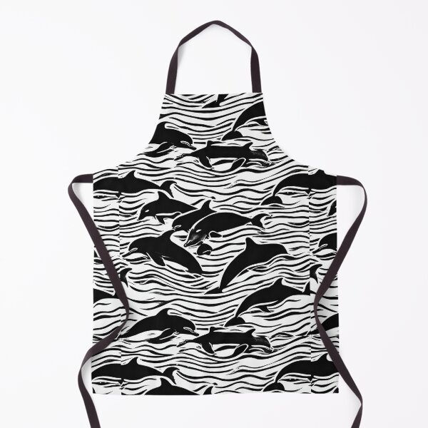 Item preview, Lively dolphins happily leaping in the ocean waves seamless pattern designed and sold by IssaraStudio.