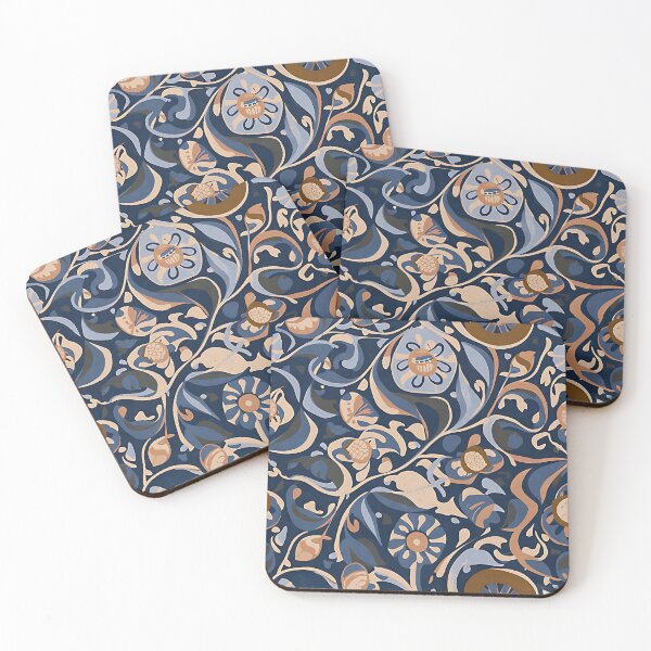 Item preview, Blue Abstract Floral Flow designed and sold by EasyPrints337.