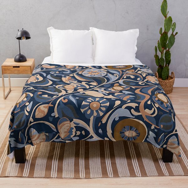 Item preview, Blue Abstract Floral Flow designed and sold by EasyPrints337.