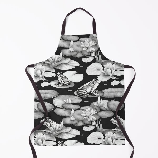 Item preview, Cheerful frogs on lily pads seamless pattern designed and sold by IssaraStudio.