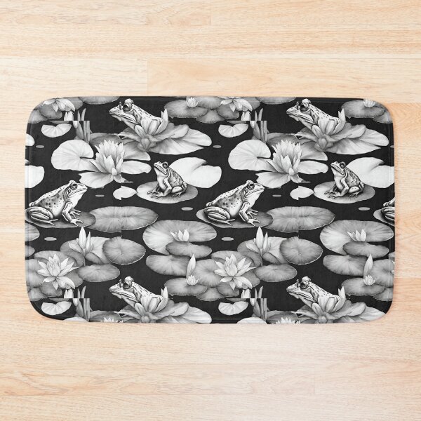 Item preview, Cheerful frogs on lily pads seamless pattern designed and sold by IssaraStudio.