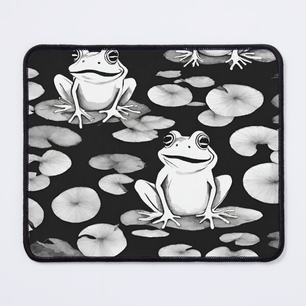 Item preview, Happy frogs playing on lily pads seamless pattern designed and sold by IssaraStudio.