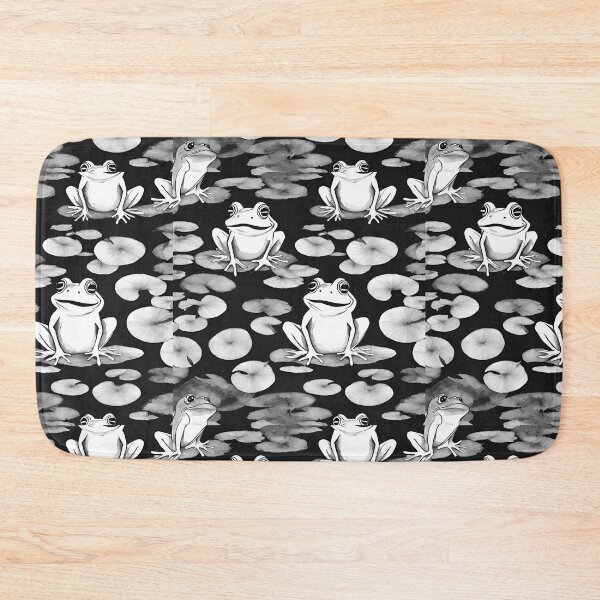 Item preview, Happy frogs playing on lily pads seamless pattern designed and sold by IssaraStudio.