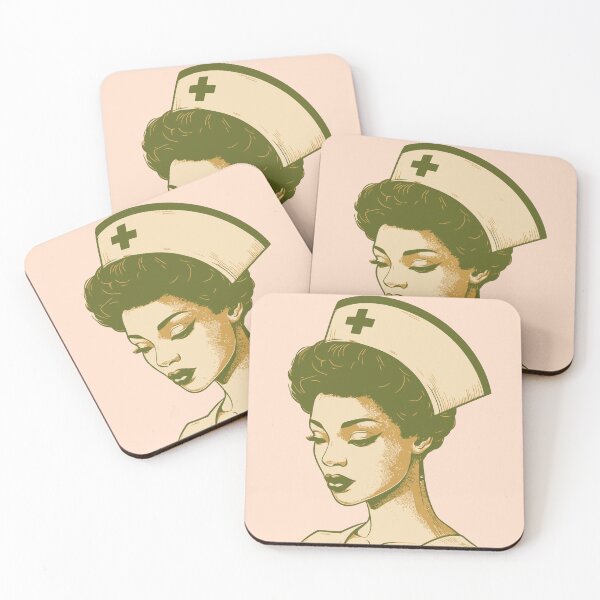 Item preview, Neuro Nurse Side Profile Retro Colors Vintage Aesthetic Nursing Appreciation Gift for her designed and sold by CORINNE W.