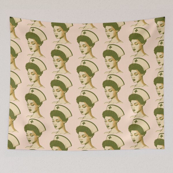 Item preview, Neuro Nurse Side Profile Retro Colors Vintage Aesthetic Nursing Appreciation Gift for her designed and sold by CORINNE W.