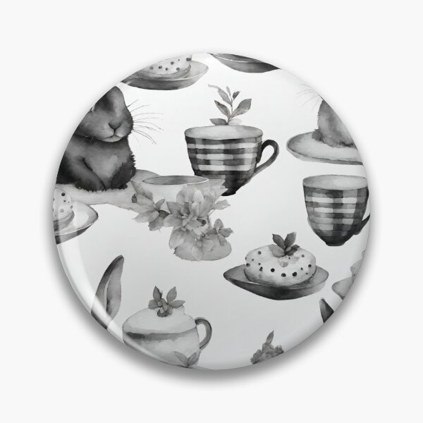 Item preview, Fluffy bunnies having a tea party seamless pattern designed and sold by IssaraStudio.