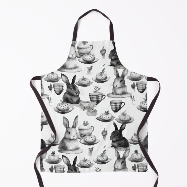 Item preview, Fluffy bunnies having a tea party seamless pattern designed and sold by IssaraStudio.