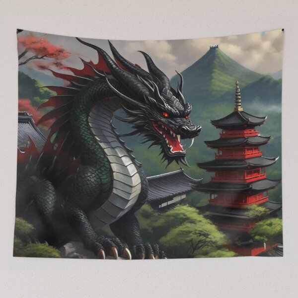 Item preview, Japanese Traditional Black Dragon designed and sold by Tamas Das.