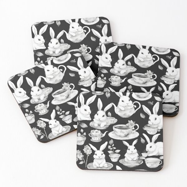 Item preview, Cozy bunnies hosting a tea gathering seamless pattern designed and sold by IssaraStudio.