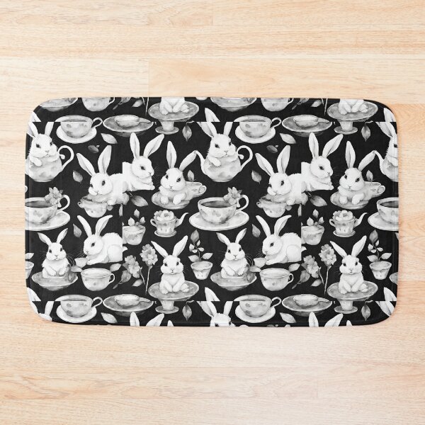 Item preview, Cozy bunnies hosting a tea gathering seamless pattern designed and sold by IssaraStudio.