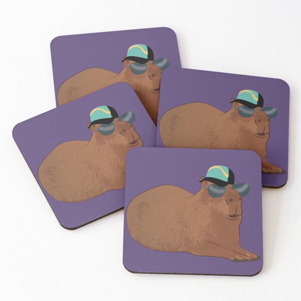Item preview, Capybara with glasses designed and sold by LicencaPoetica.