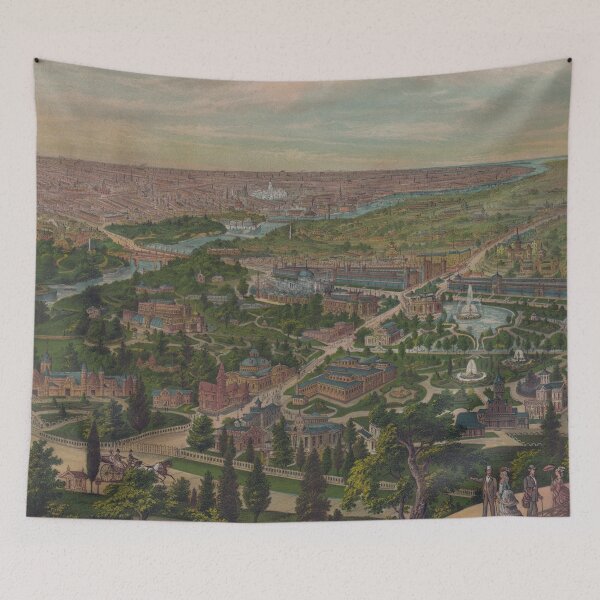 Item preview, Vintage Pictorial Map of Philadelphia PA (1876) designed and sold by BravuraMedia.