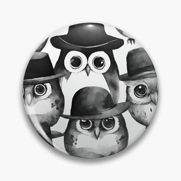 Item preview, Quirky owls in different hats seamless pattern designed and sold by IssaraStudio.