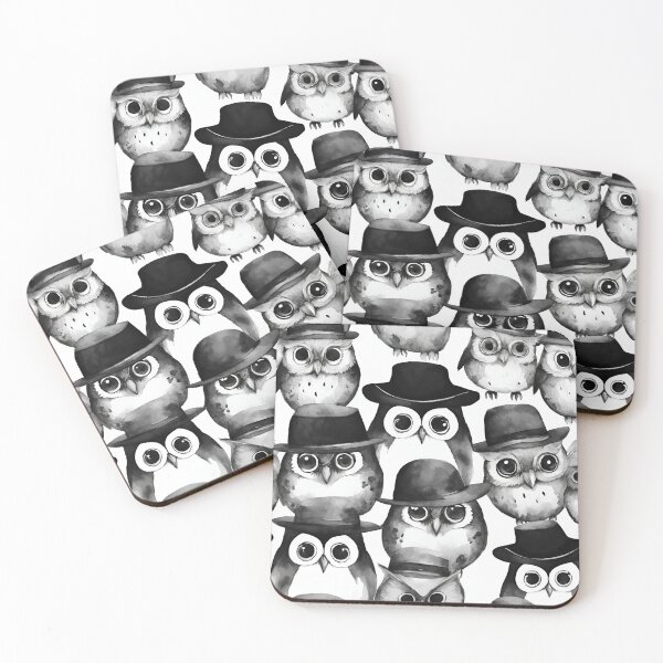 Item preview, Quirky owls in different hats seamless pattern designed and sold by IssaraStudio.