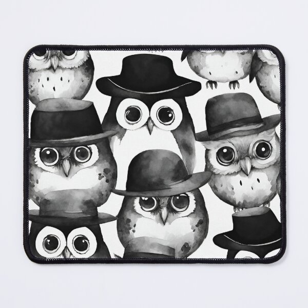 Item preview, Quirky owls in different hats seamless pattern designed and sold by IssaraStudio.