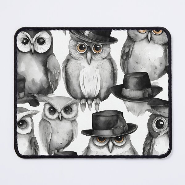 Item preview, Owls sporting an array of whimsical hats seamless pattern designed and sold by IssaraStudio.