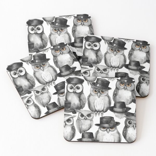 Item preview, Owls sporting an array of whimsical hats seamless pattern designed and sold by IssaraStudio.