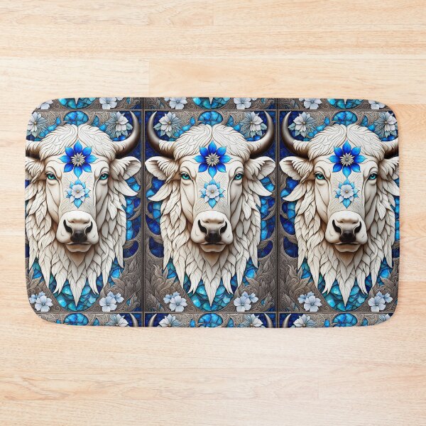 Item preview, WHITE BISON BUFFALO#0~Spirit Animal~Blanket/Tapestry~Big Wild Nature Cow Lover~College Dorm~AirBnB Real Estate Travel Guest Home Decor~Birthday Christmas Gift designed and sold by Spinning Plates 360.