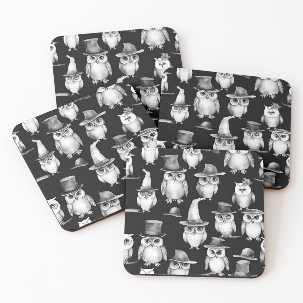 Item preview, Owls wearing an assortment of whimsical hats seamless pattern designed and sold by IssaraStudio.