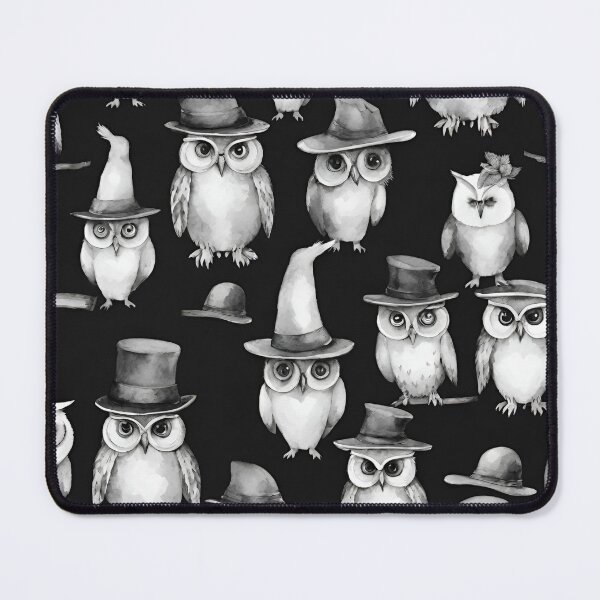 Item preview, Owls wearing an assortment of whimsical hats seamless pattern designed and sold by IssaraStudio.