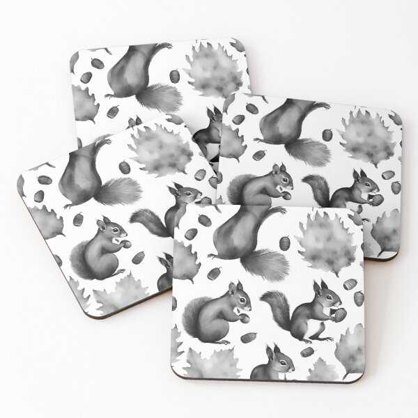 Item preview, Squirrels collecting acorns seamless pattern designed and sold by IssaraStudio.