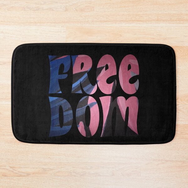 Item preview, Pink texture freedom text designed and sold by vibeno1.