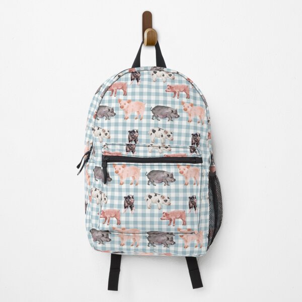 Item preview, Piggies Plaid Blue designed and sold by Ashley Gagnon.