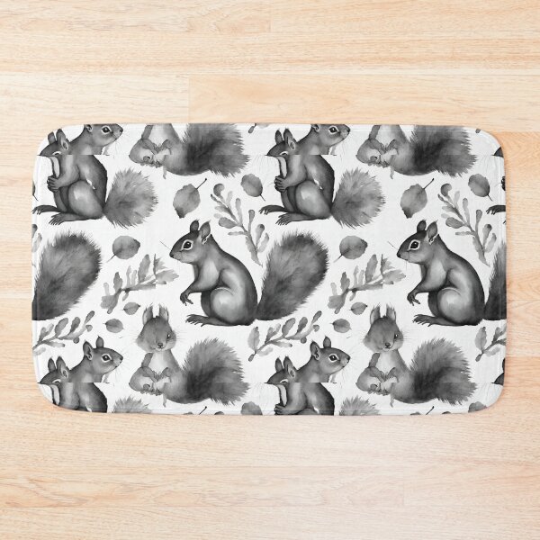 Item preview, Squirrels gathering acorns seamless pattern designed and sold by IssaraStudio.