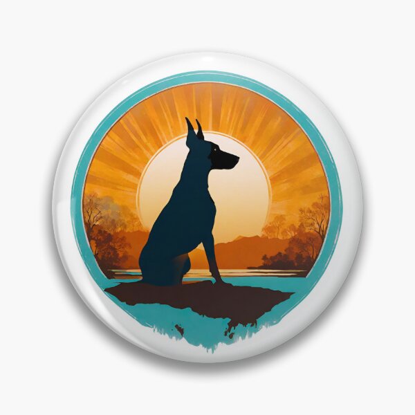 Artikelvorschau, Dobermann Pinscher Vintage Sonnenuntergang entworfen und verkauft von Fredster1966.