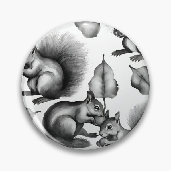 Item preview, Squirrels harvesting nuts seamless pattern designed and sold by IssaraStudio.