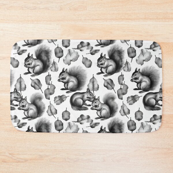 Item preview, Squirrels harvesting nuts seamless pattern designed and sold by IssaraStudio.