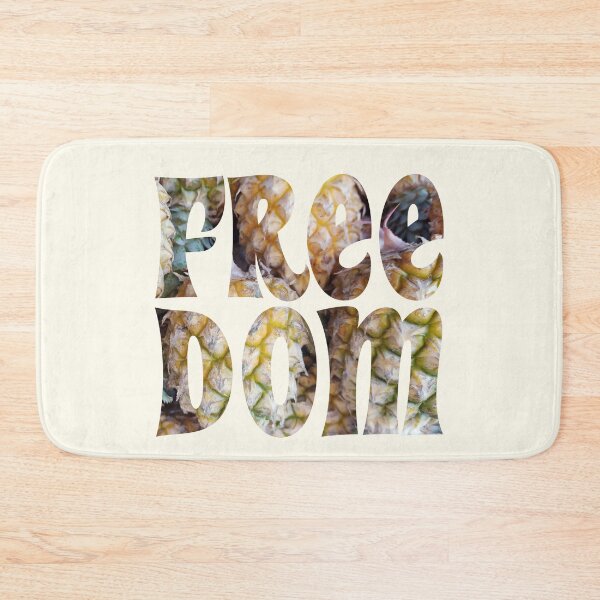 Item preview, Pineapple texture- freedom text designed and sold by vibeno1.