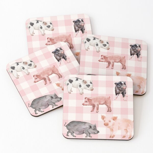 Item preview, Piggies Plaid Pink designed and sold by Ashley Gagnon.