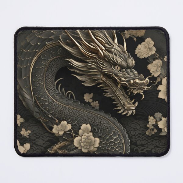 Item preview, Traditional Cherry Blossom & Black Dragon Japan designed and sold by Tamas Das.