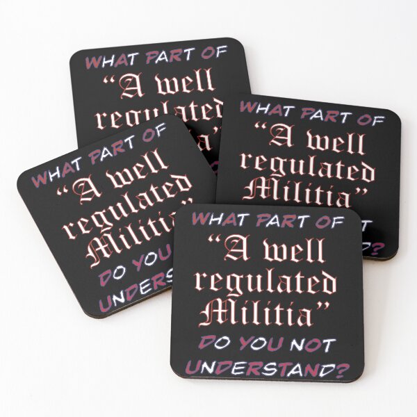 Item preview, 2nd amendment "well regulated militia" question designed and sold by Matthew Kinnersly.