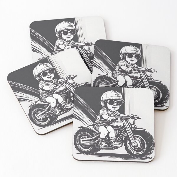 Item preview, Baby chilling side ways on motorcycle  designed and sold by Lost Highway Horror..