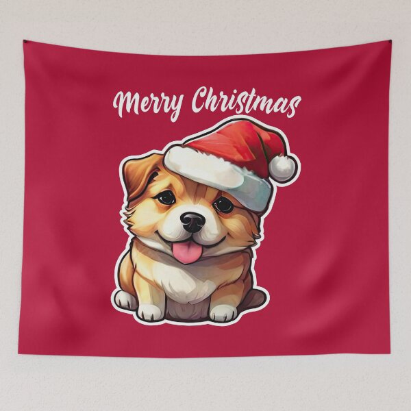 Item preview, Christmas Puppy, Cute Christmas Dog, Santa Dog, Funny designed and sold by Porcupine Tees ⭐⭐⭐⭐⭐.